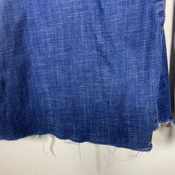 Free People We the Free Button Fly Raw Hem Flare Denim Jeans 26 - Picture 3 of 6